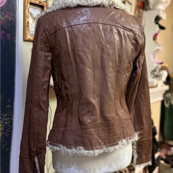 Leather Goat Fur Jacket - Picture 4 of 9